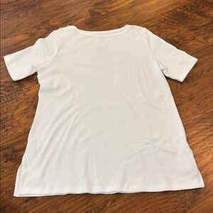 Kim Rogers Perfectly Soft Solid White Short Sleeve T Shirt Sz M New 100% cotton